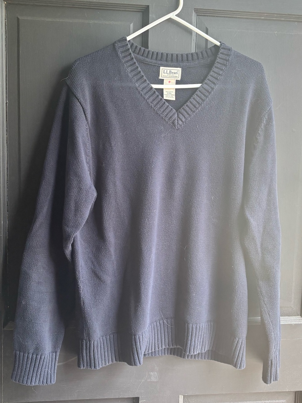 L.L. Bean 100% cotton navy blue men’s sweater